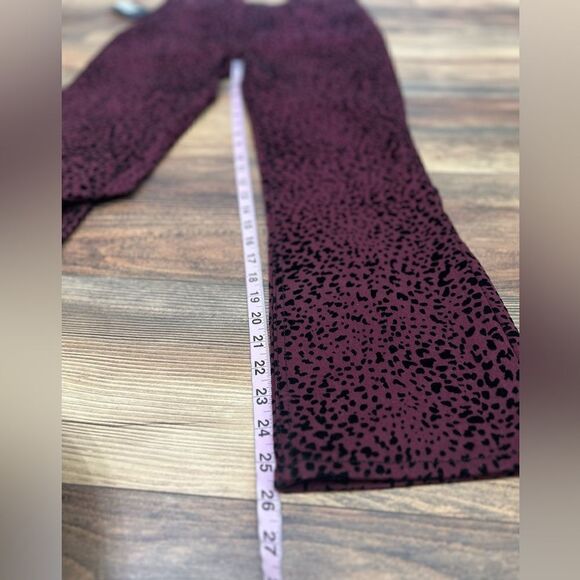 Rag & Bone velvet burgundy cheetah print pants   Hana size 27 new rocker edgy - Picture 7 of 13